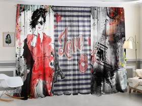 Комплект штор с тюлем Дамские штучки