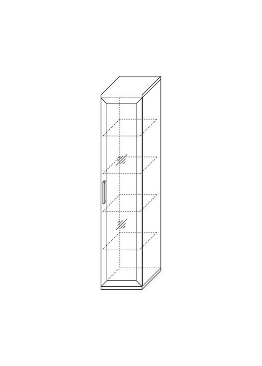 Шкаф навесной Надстройка со стеклом Парма Люкс