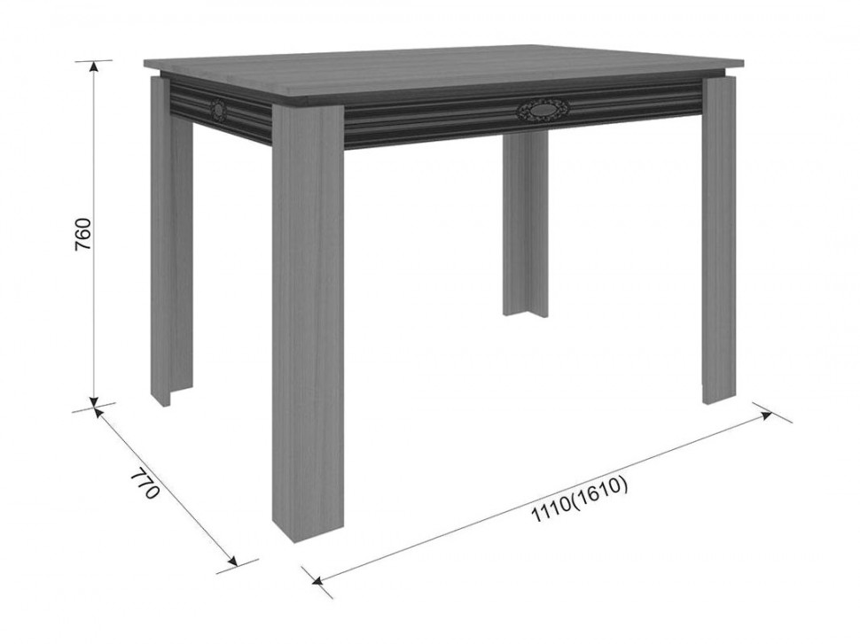 Кухонный стол Стол обеденный Гермес 1 КМ-0208