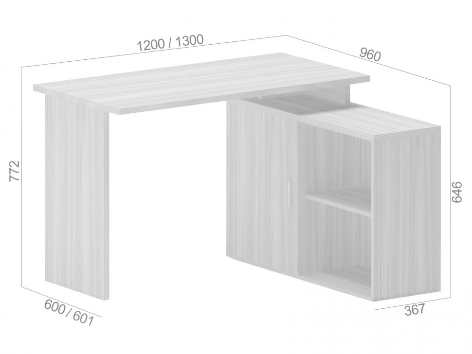 Компьютерный стол СКЛ-ПРЯМ120/130+ТБЛ-2