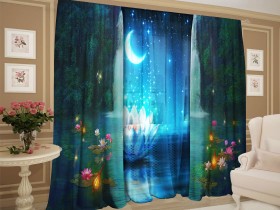Комплект штор с тюлем Космическое сияние