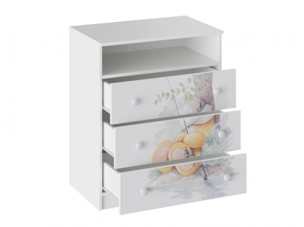 Детский комод Тедди ТД-294.04.03 Комод комбинированный / 	Тедди ТД-294.04.03 Комод комбинированный + Тедди ТД-294.04.11 Стол пеленальный