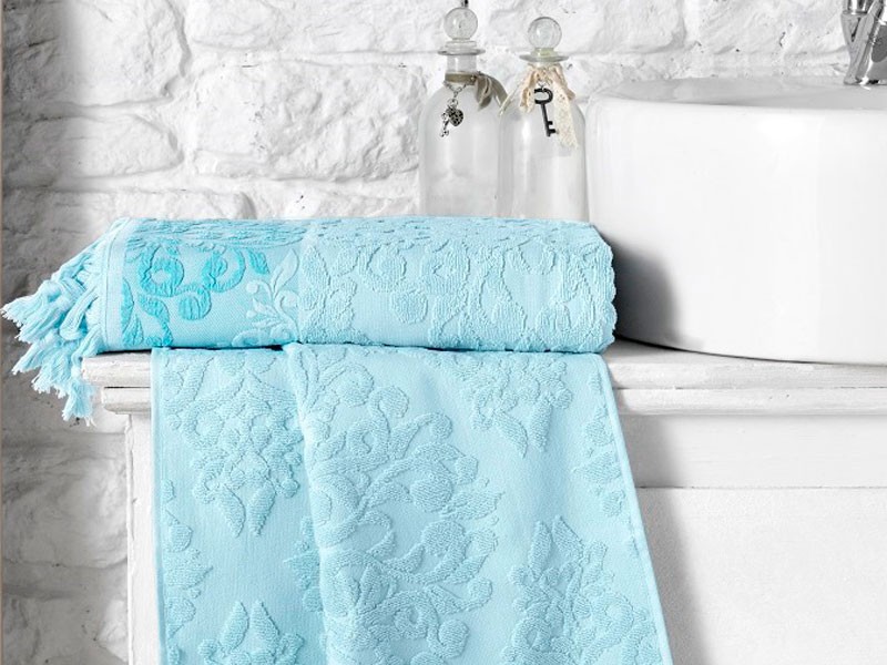 Полотенце махровое "KARNA" жаккард с бахромой OTTOMAN 70x140