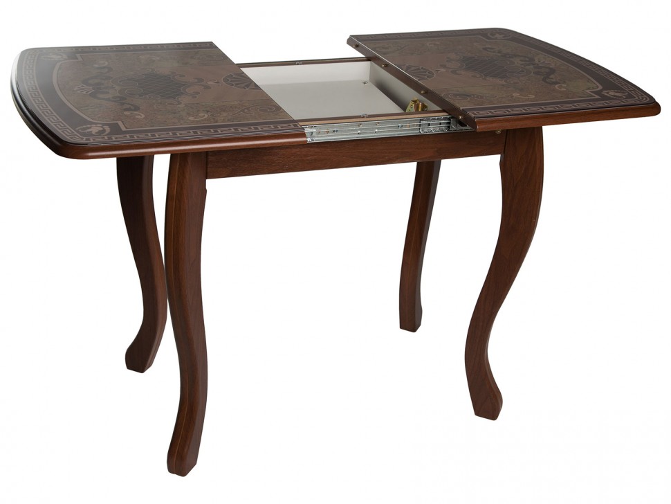 Кухонный стол Стол ДП1-02-06 930*630(1230) со стекл. вкл. М58 «Альба-мини» стекло