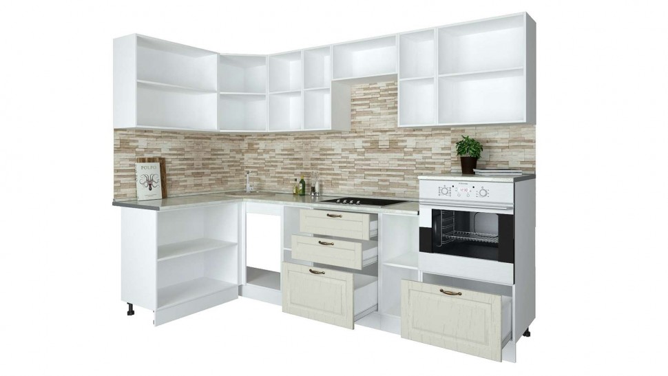 Угловой кухонный гарнитур Кухня Палермо 2,8х1,4 м