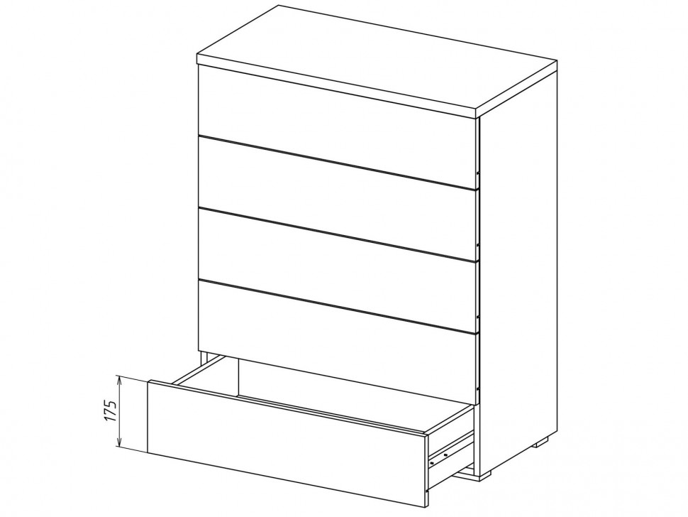 Комод 5 ящиков 1908.М1