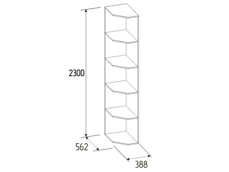 Стеллаж Монако 14