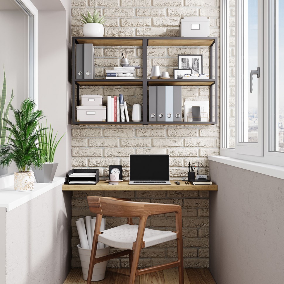 Настенная полка Лофт 3