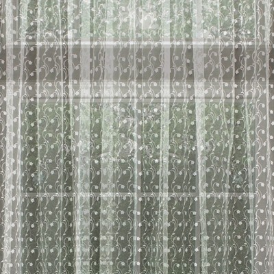 Тюль Цветочный мотив с вышивкой