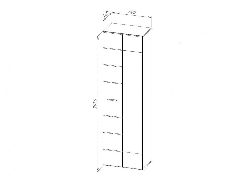 Распашной шкаф Глосс