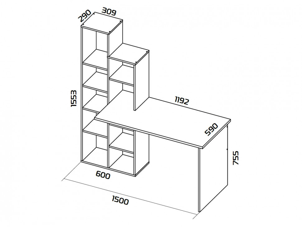 Письменный стол ПМ-367.01