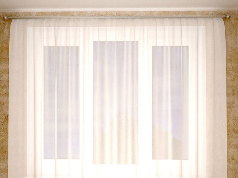 Тюль Вуаль Авиньон белый без утяжелителя