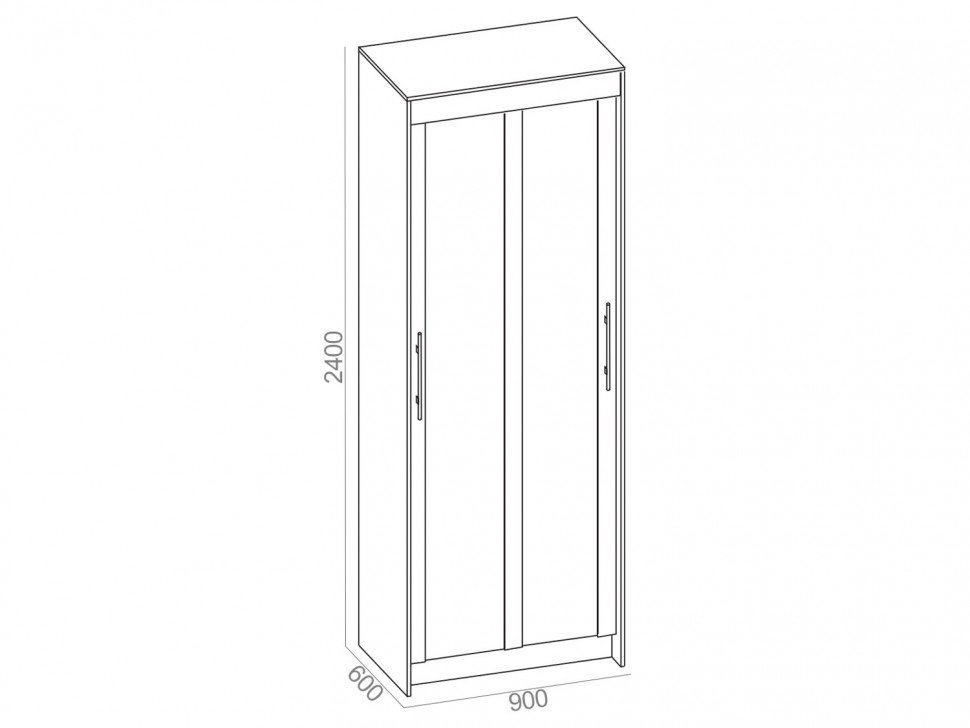 Шкаф-купе Контур ШР-96.1 с зеркалом