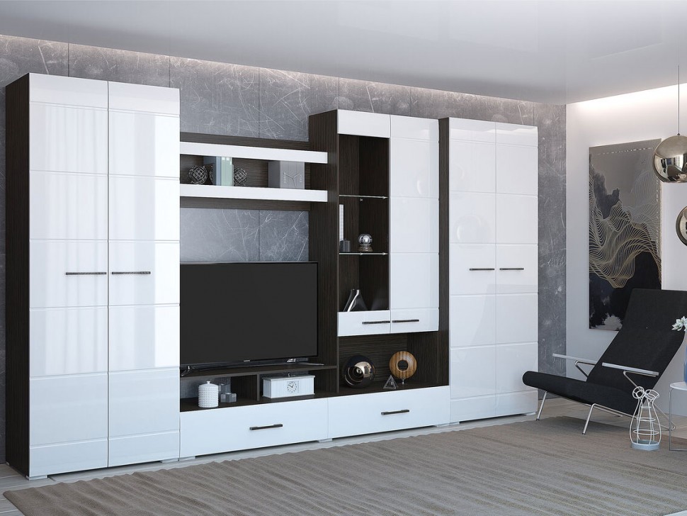 Гостиная Гостиная Ненси плюс РДМ + Шкаф 2-х ств. Ненси РДМ