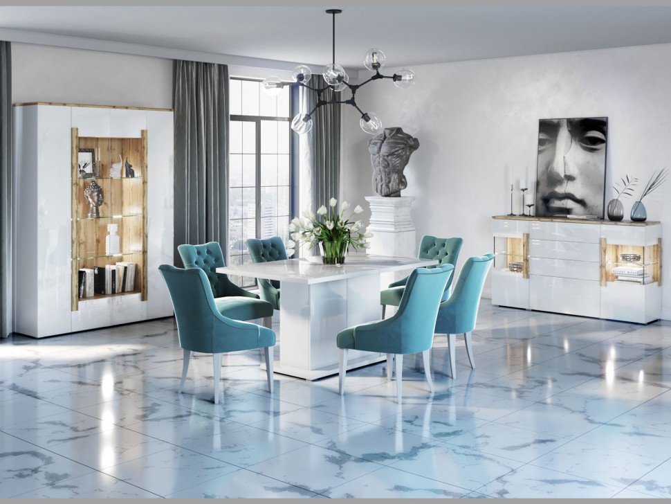 Сахара Шкаф Витрина 4-х дверная 1915.М1