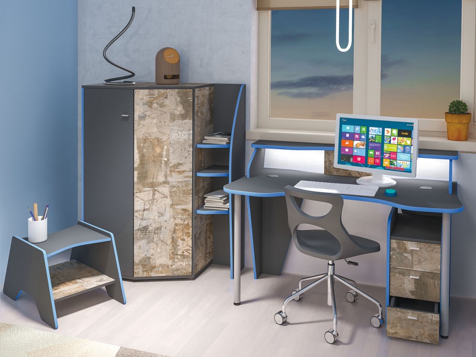 Детский шкаф Шкаф 2-х створчатый Индиго малый 10.20