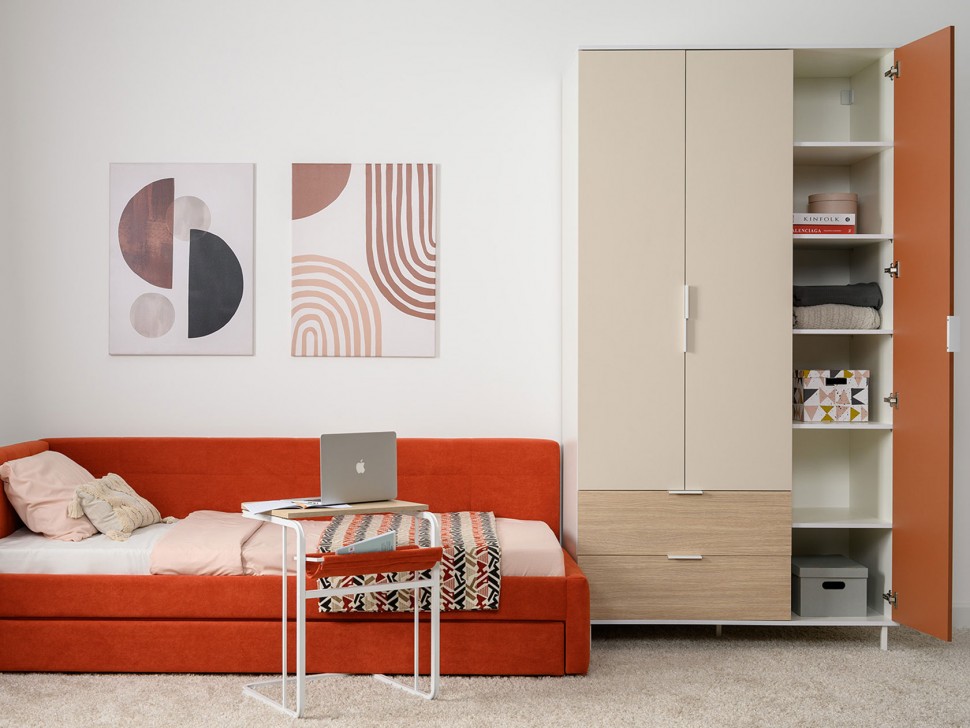 Детский шкаф Марвэл 3 двери 2 ящика