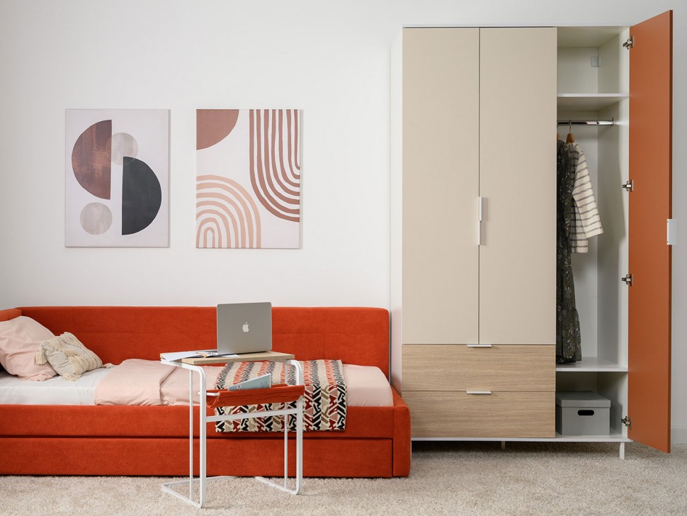 Детский шкаф Марвэл 3 двери 2 ящика