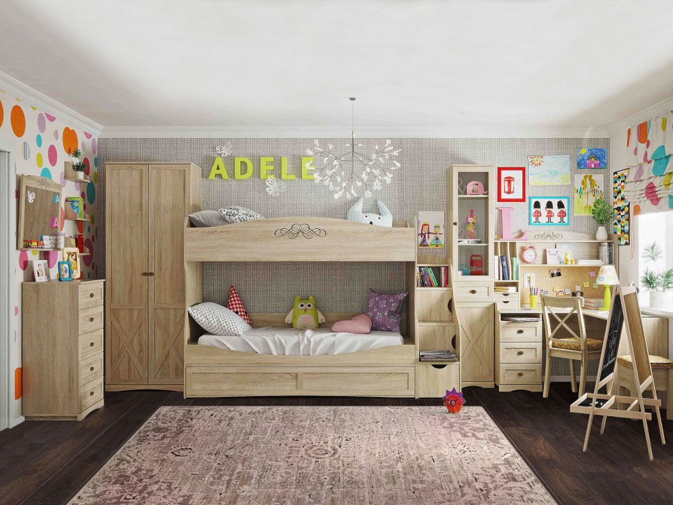 Двухъярусная кровать Адель 90