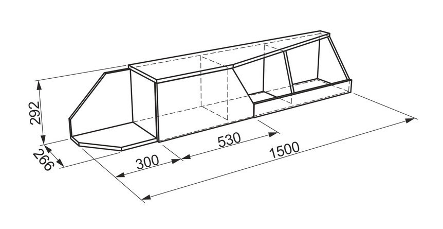 Настенная полка Колледж Полка-1 (Навесная)