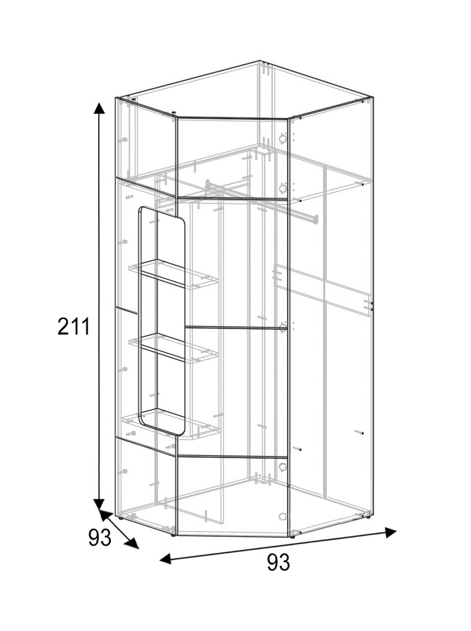 Распашной шкаф Палермо С