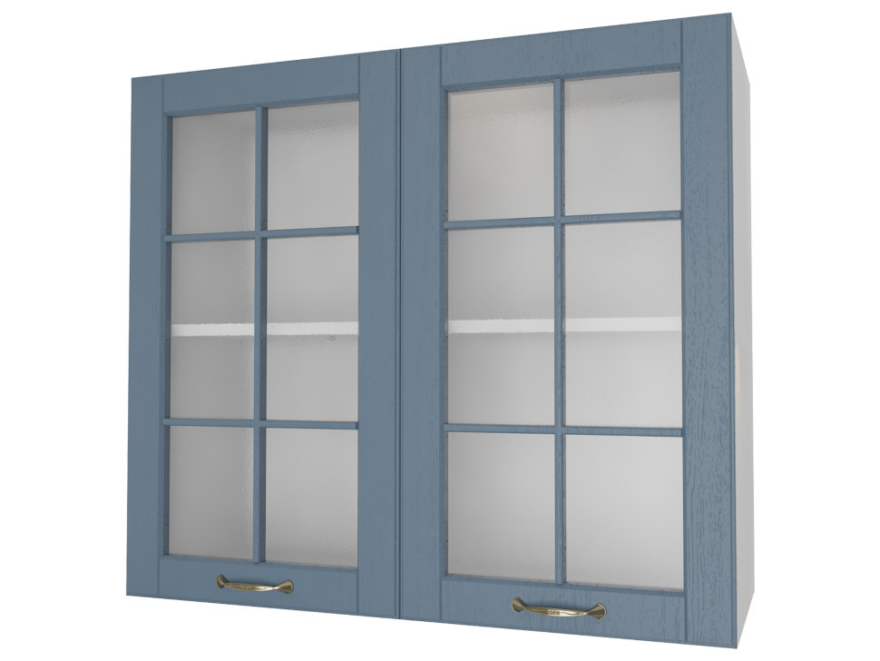 Кухонный модуль Шкаф 2 двери со стеклом 80 см Палермо