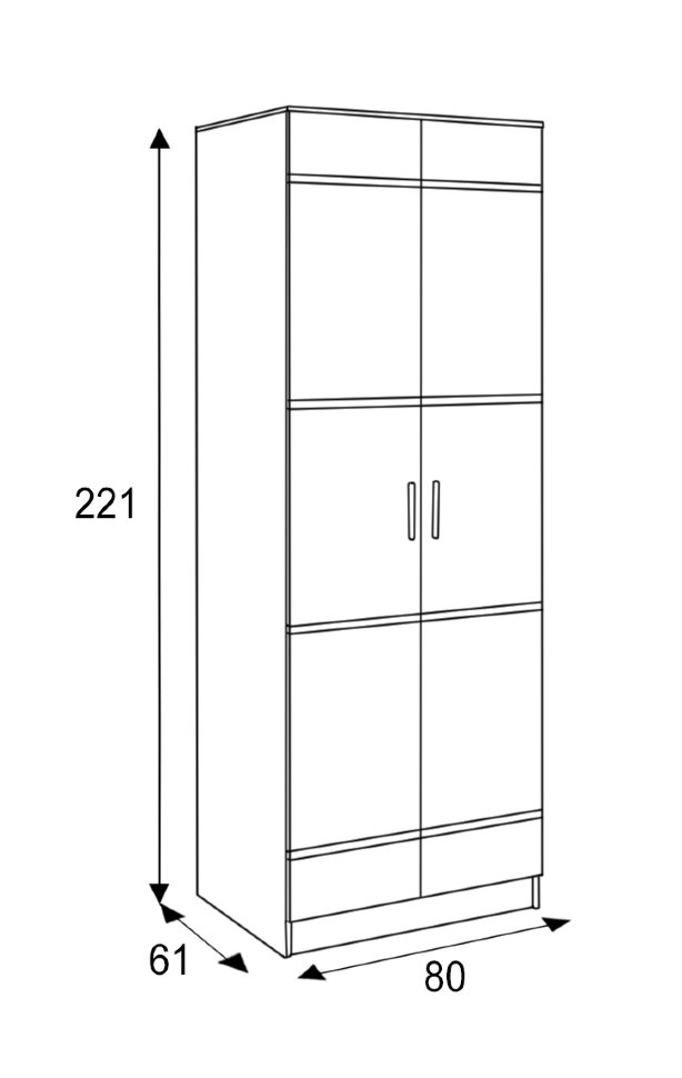 Распашной шкаф Сакура