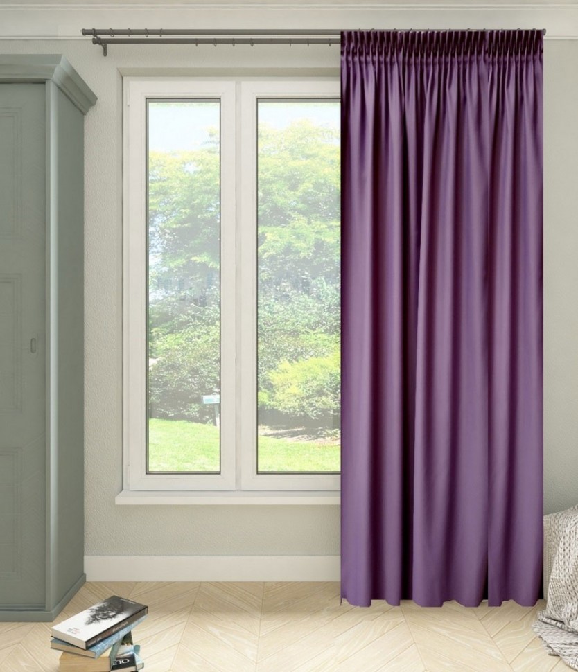 Штора Блэкаут фиолетовый