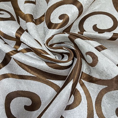 Штора Софт Ветка коричневый/бежевый