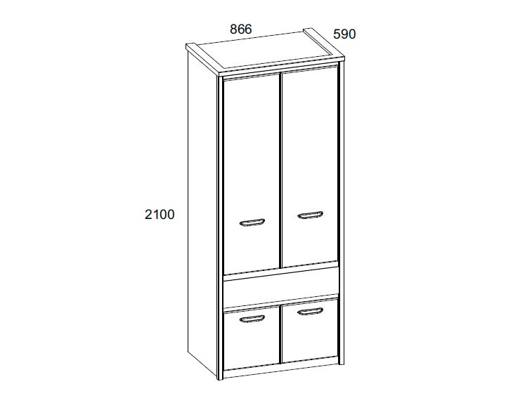 Шкаф распашной Джаз