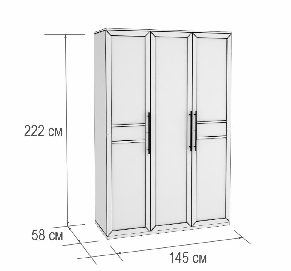 Распашной шкаф с зеркалом Парма