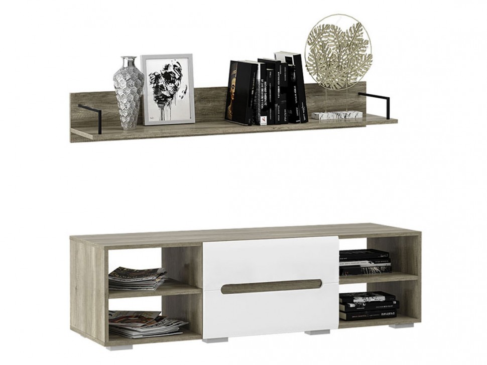 ТВ-тумба с настенной полкой Наоми