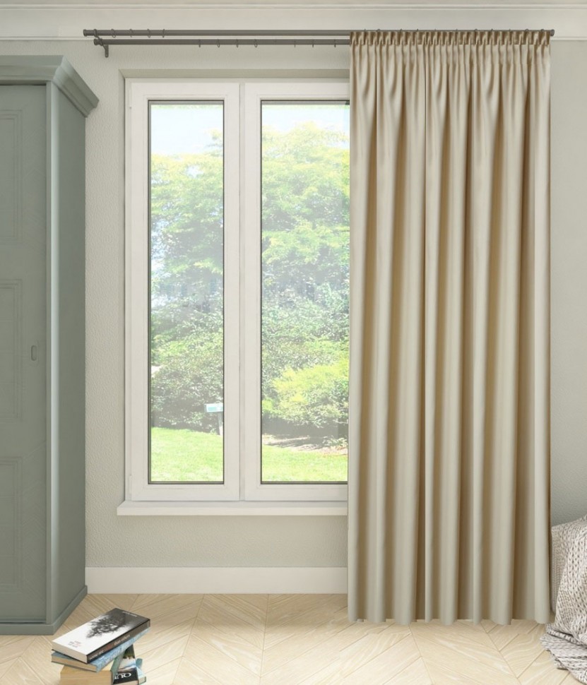 Штора Блэкаут бежевый