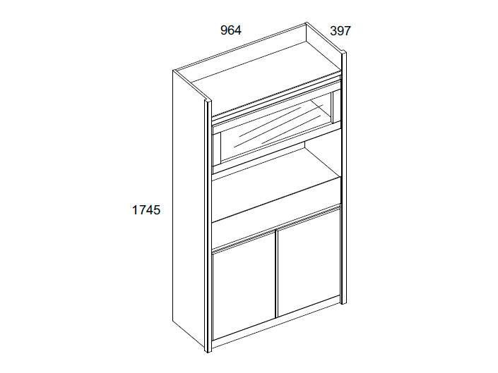 Шкаф-витрина Джаз