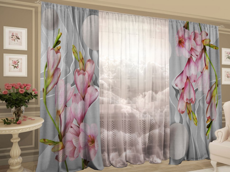 Комплект штор с тюлем Во сне и на яву